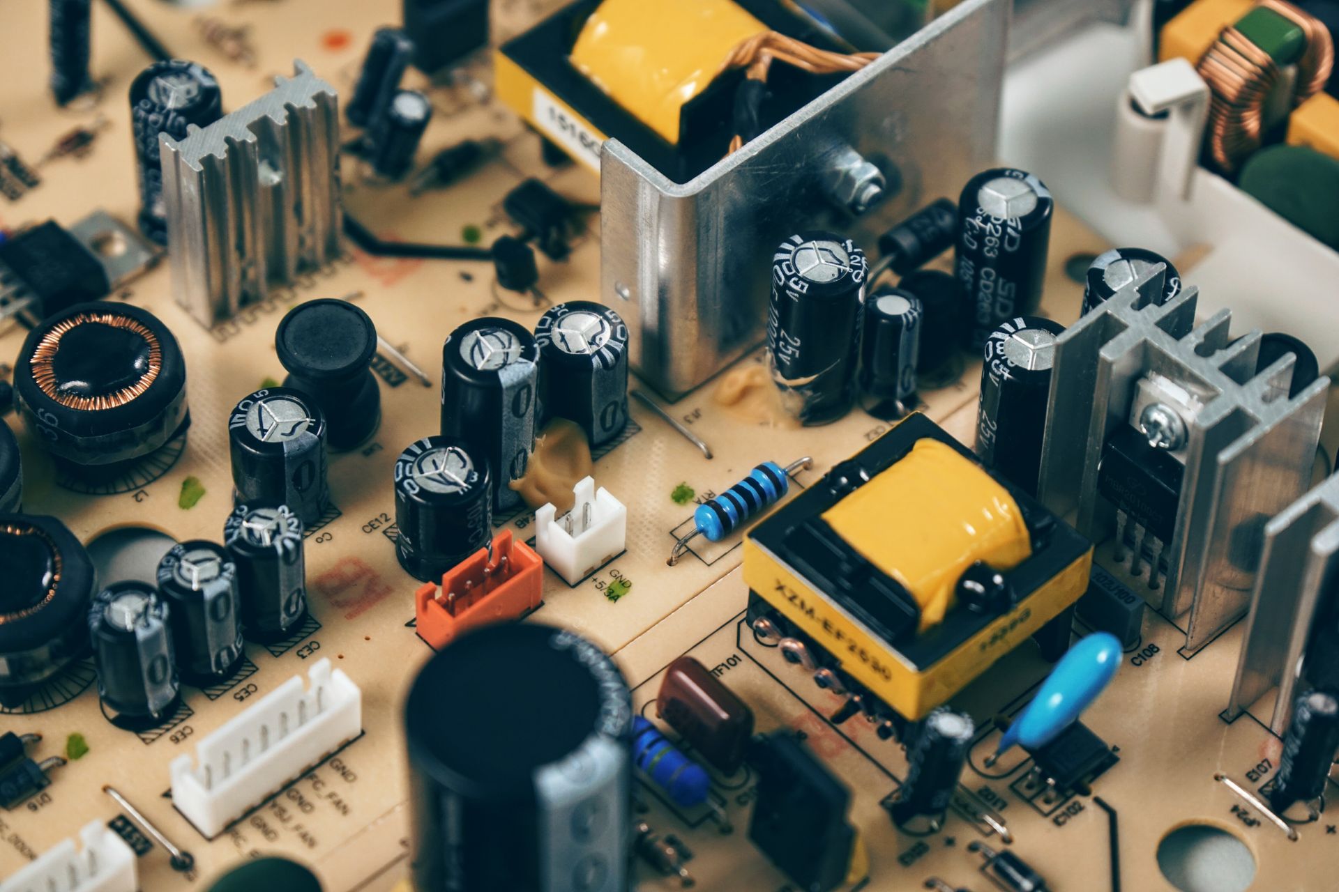 Circuit board and electronic components